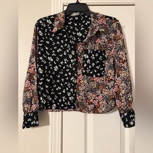 Zara Multicolor Floral Blouse